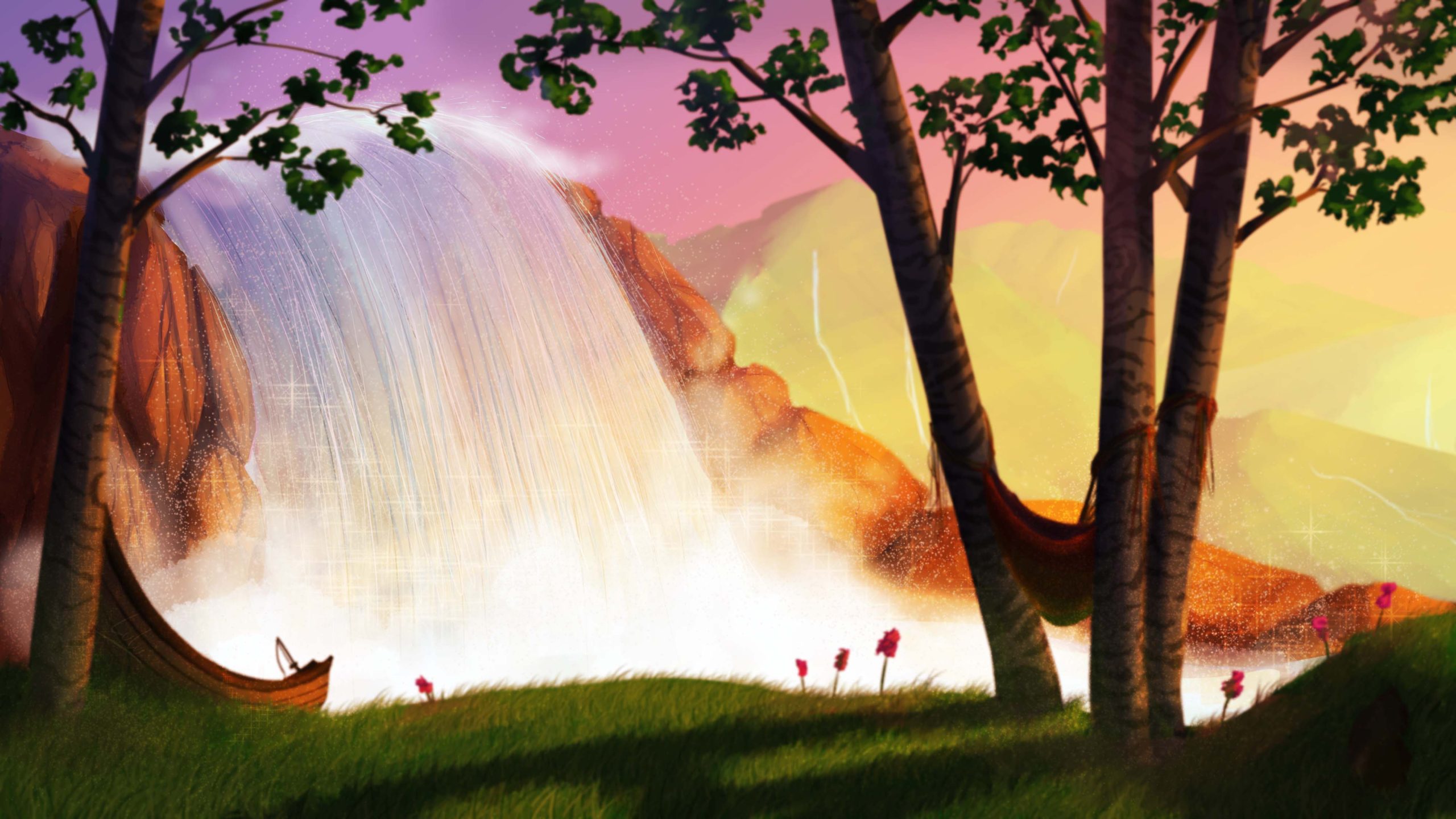 Waterfall - speed painting